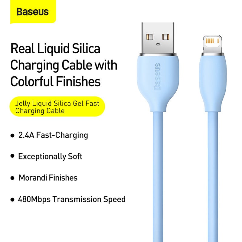 Baseus Liquid Silica Gel USB kabel 2.4A kabel za punjenje za iPhone 14 13 12 11 Pro Max žičani kabel za brzo punjenje podataka