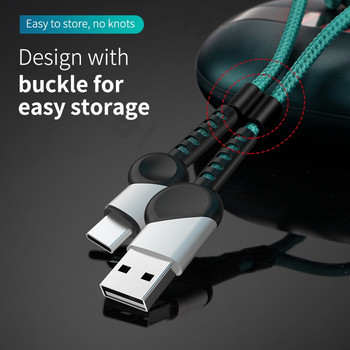 Καλώδιο USB Type C για ελατήριο για iPhone 13 12 Samsung S21 Huawei xiaomi Lite 2A USB C Καλώδιο γρήγορης φόρτισης Ανασυρόμενο καλώδιο τύπου C