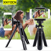 Xnyocn Mini trepied selfie portabil pentru cameră de masă telefon cap bilă detașabil pentru aparate foto DSLR fără oglindă DV LED video smartphone
