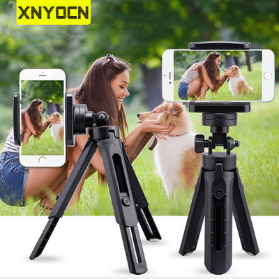 Xnyocn Mini Selfie állvány hordozható asztali kamerás telefon cserélhető golyós fej DSLR tükör nélküli kamerákhoz DV LED videó okostelefon