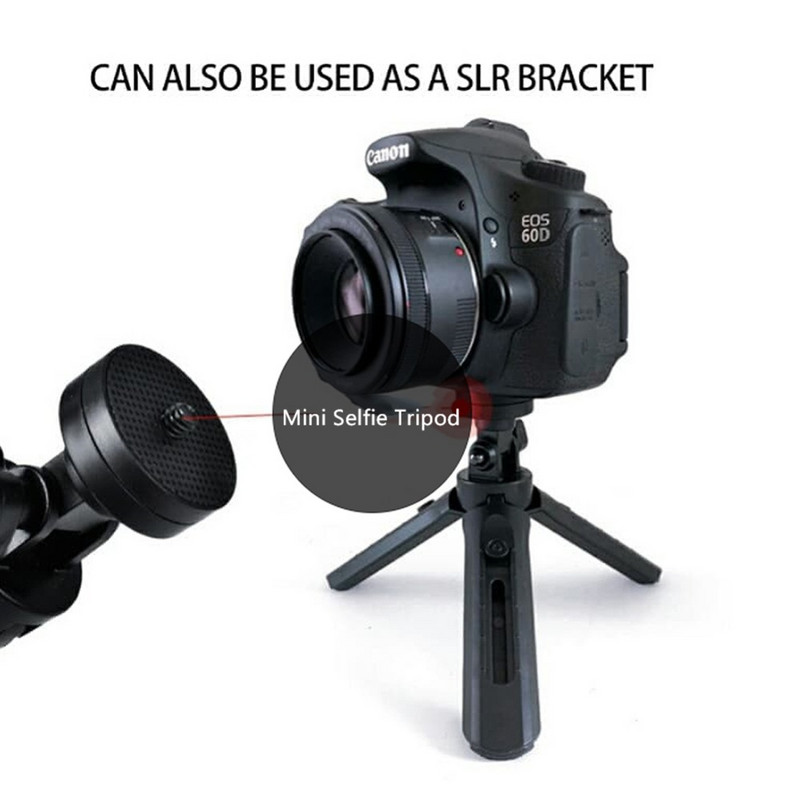 Xnyocn Mini trepied selfie portabil pentru cameră de masă telefon cap bilă detașabil pentru aparate foto DSLR fără oglindă DV LED video smartphone