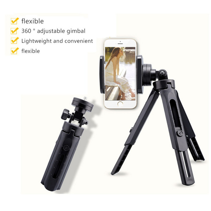 Xnyocn Mini trepied selfie portabil pentru cameră de masă telefon cap bilă detașabil pentru aparate foto DSLR fără oglindă DV LED video smartphone