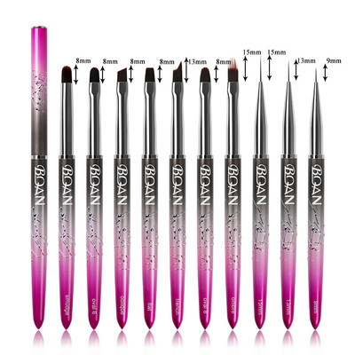 BQAN četkica za nokte Liner Kist za nokte Gradijent Akrilna UV gel olovka za produžetak laka za nokte Kist za crtanje Četka za gel za manikuru