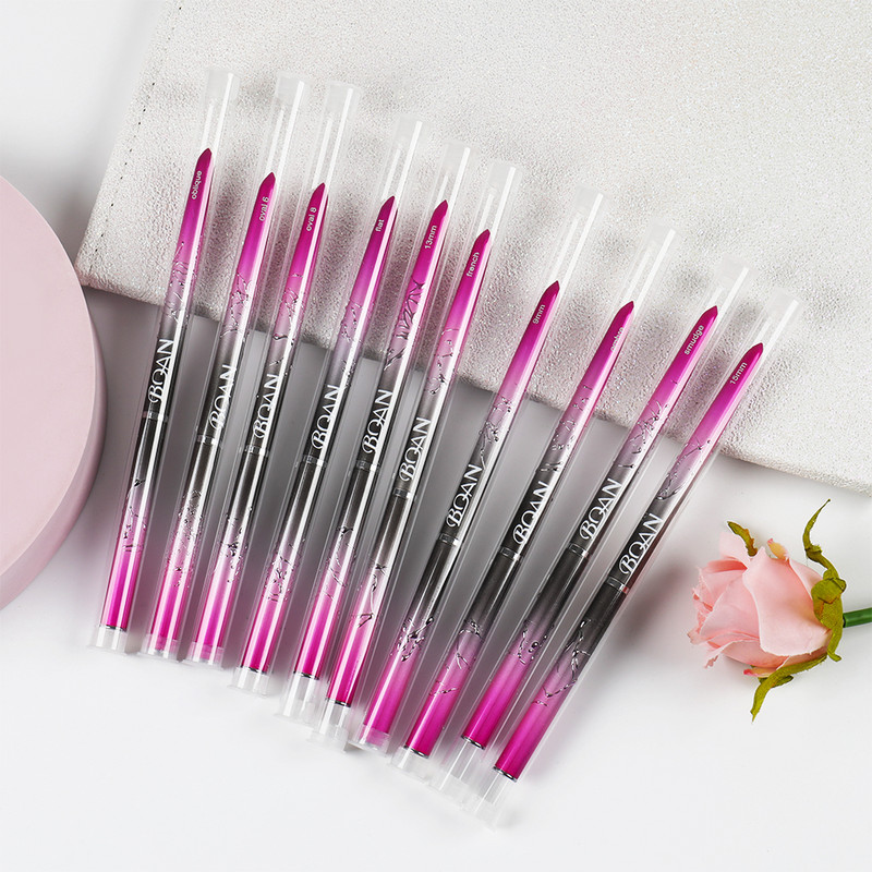 BQAN Perie pentru unghii Liner Perie pentru unghii Gradient Acrilic Gel UV Pen extensie Pen Oja Pictura Perie pentru Desen Perie Gel pentru manichiura