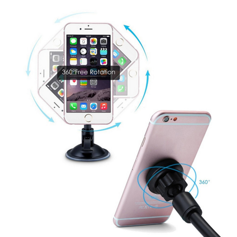 Suport magnetic pentru mașină Xnyocn Suport cu braț lung Parbriz cu gât de gâscă Suport universal din viscoză lavabil pentru iPhone Xiaomi SmartPhone