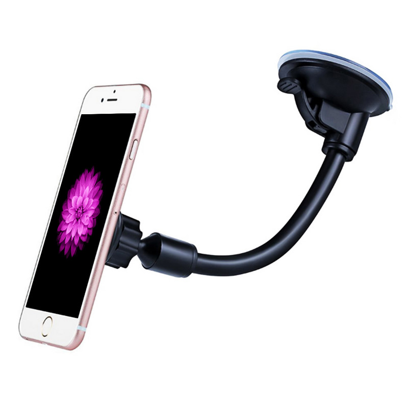 Suport magnetic pentru mașină Xnyocn Suport cu braț lung Parbriz cu gât de gâscă Suport universal din viscoză lavabil pentru iPhone Xiaomi SmartPhone