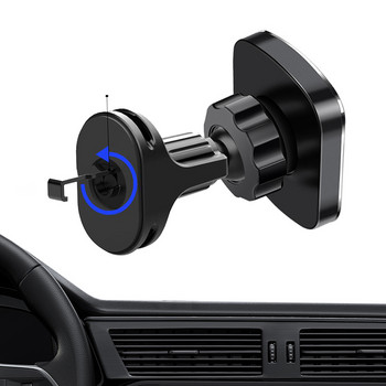 Xnyocn Upgrade Air Vent 360° Въртящ се магнит Стойка за автомобилен държач за телефон с метална кука Скоба Автоматичен въздушен отвор Магнитна монтажна скоба