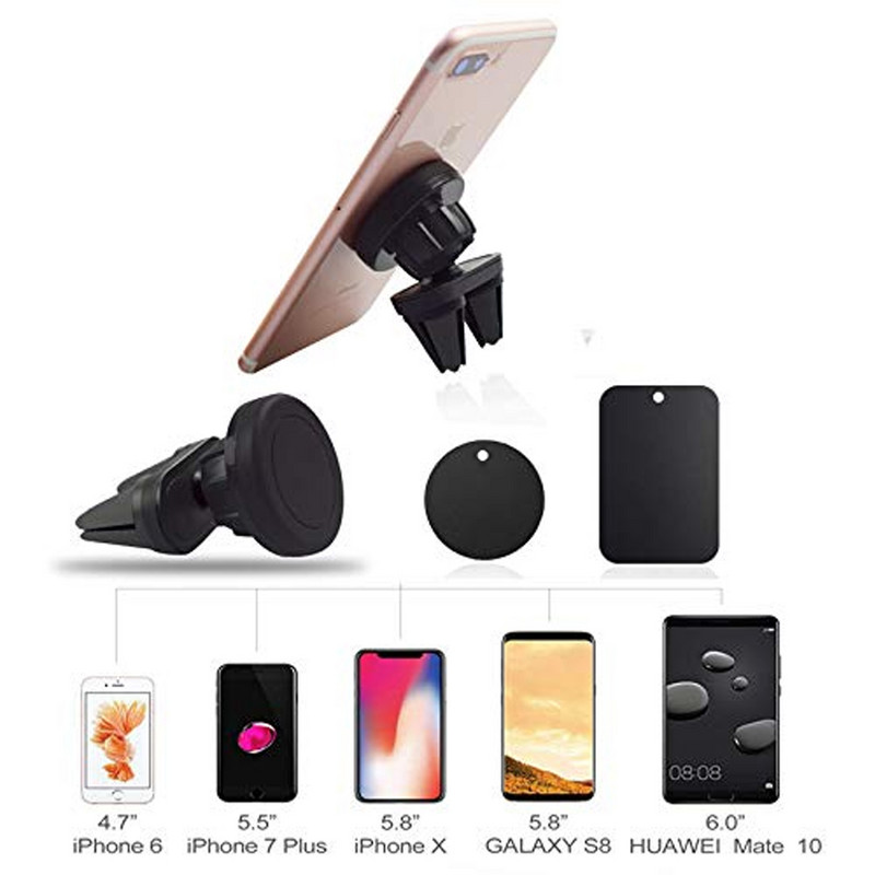Xnyocn magnetinis mobiliojo telefono laikiklis automobilio oro ventiliacijos stovas universalus reguliuojamas laikiklis iPhone Xiaomi Huawei Samsung išmaniajam telefonui
