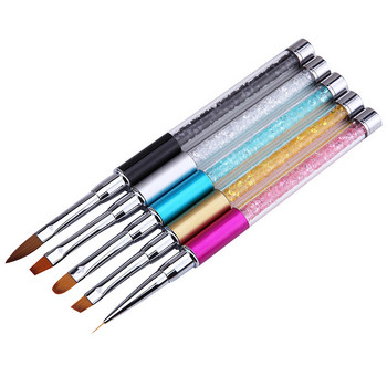 Nail UV Gel Brush Liner Στυλό Κρυστάλλινο Λαβή Μανικιούρ Νύχια French Art Ακρυλικό UV Gel Dotting Pen Επέκταση Πινέλο Εργαλεία βαφής