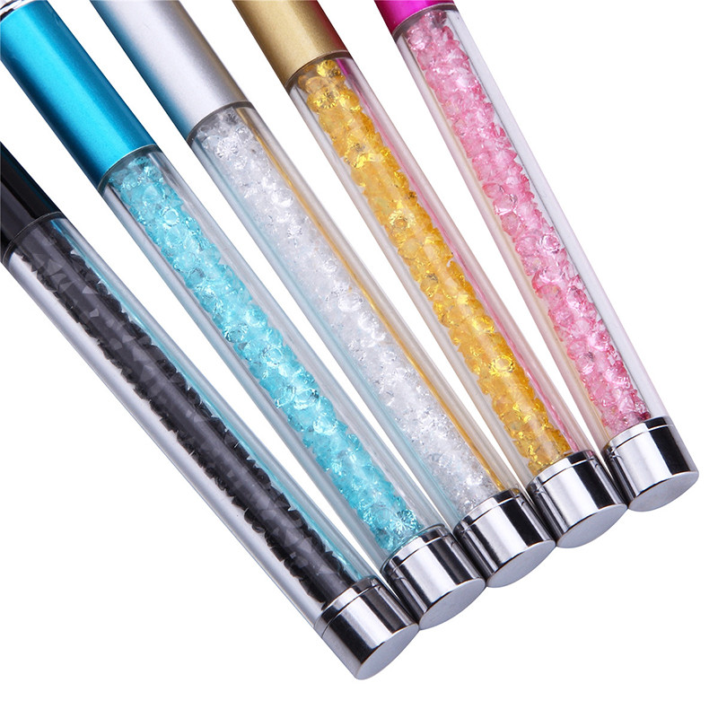 Perie pentru unghii cu gel UV pentru căptușeală, stilou, mâner de cristal, manichiură, unghii, artă franceză, gel UV, acrilic, pentru pix, extensie, instrumente pentru perie de pictură
