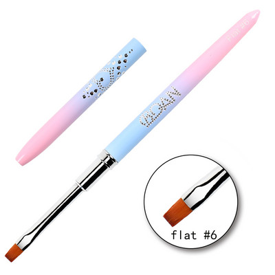 BQAN Rose Gold Perie pentru unghii Perie cu gel pentru manichiură Pen extensie cu gel UV acrilic pentru pictura lac de unghii Perie de desen Instrumente de vopsea