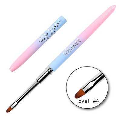 BQAN Rose Gold Perie pentru unghii Perie cu gel pentru manichiură Pen extensie cu gel UV acrilic pentru pictura lac de unghii Perie de desen Instrumente de vopsea