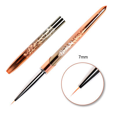 BQAN Rose Gold Perie pentru unghii Perie cu gel pentru manichiură Pen extensie cu gel UV acrilic pentru pictura lac de unghii Perie de desen Instrumente de vopsea
