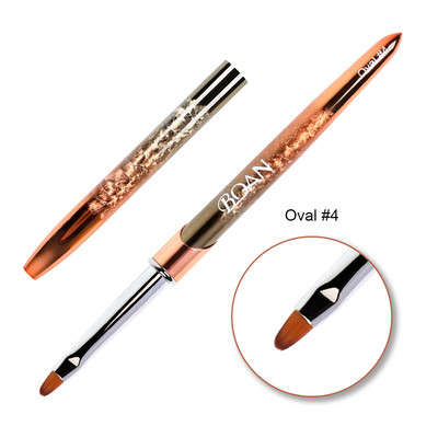 BQAN Rose Gold Perie pentru unghii Perie cu gel pentru manichiură Pen extensie cu gel UV acrilic pentru pictura lac de unghii Perie de desen Instrumente de vopsea