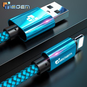 Tiegem USB kábel iPhone 7 8 6 5 6s S 5 se plus X XS MAX XR kábelhez Gyorstöltő kábel Mobiltelefon USB adatkábel 3M