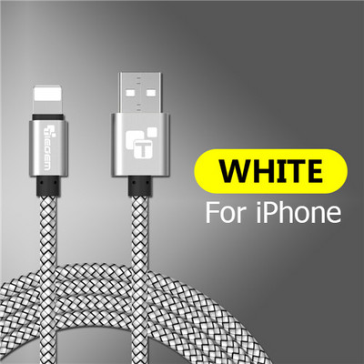 Tiegem USB kábel iPhone 7 8 6 5 6s S 5 se plus X XS MAX XR kábelhez Gyorstöltő kábel Mobiltelefon USB adatkábel 3M