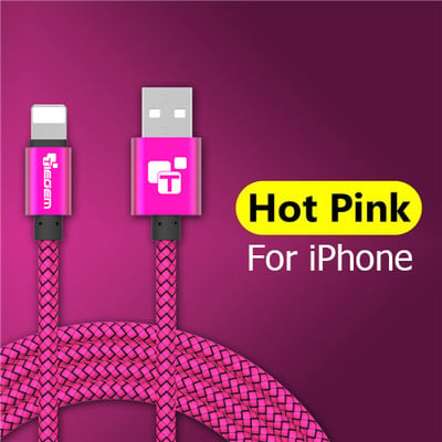 Tiegem USB kábel iPhone 7 8 6 5 6s S 5 se plus X XS MAX XR kábelhez Gyorstöltő kábel Mobiltelefon USB adatkábel 3M