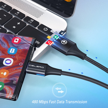 1,5 м 2 м магнитен кабел Micro Usb Type C кабел бързо зареждане Магнитно зарядно устройство 5A за Huawei Samsung Galaxy S20 Plus Ultra 20