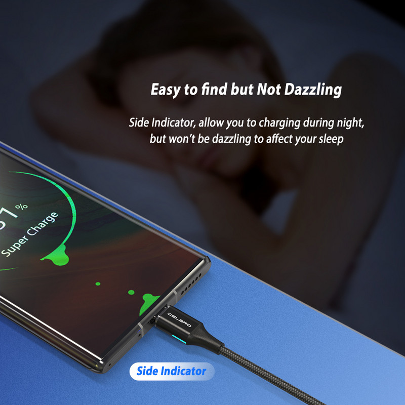 1,5m 2m Μαγνητικό καλώδιο Micro Usb Type C Καλώδιο γρήγορης φόρτισης Μαγνητικός φορτιστής 5A για Huawei Samsung Galaxy S20 Plus Ultra 20