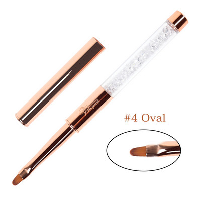 ANGNYA Rose Gold Nail Art Lines Pictura Pen Penie Striper Daisy Acrilic Dimensiune 3D # 2 Gradient Umbrire Perii cu gel UV Instrument de manichiură