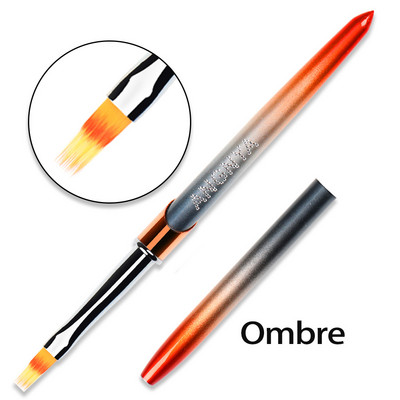 BQAN Perie pentru unghii, cu gel UV, perie de pictură, perie de desen acrilic, pentru unghii, instrument pentru arta unghiilor, pix pentru unghii