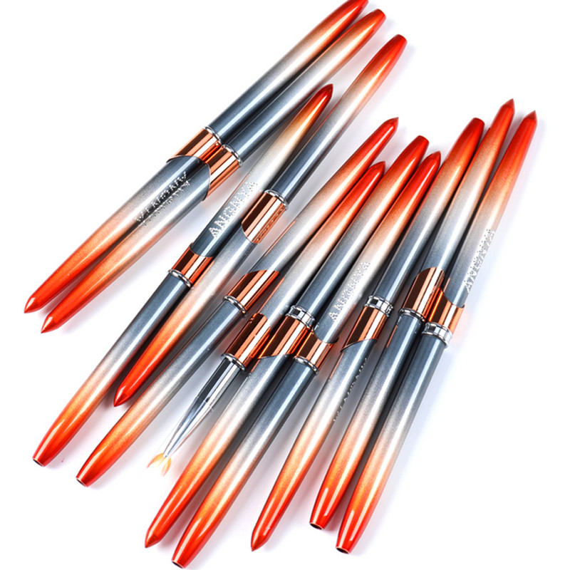 BQAN Perie pentru unghii, cu gel UV, perie de pictură, perie de desen acrilic, pentru unghii, instrument pentru arta unghiilor, pix pentru unghii