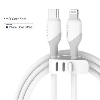 KUULAA USB C kabel PD30W MFi certificiran za iPhone 14 13 12 11 AirPods iPad Brzo punjenje USB C na Lightning kabel Silikonski USB