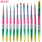 BQAN šarena četkica za nokte Gel četkica za manikuru Akrilna UV gel olovka za proširenje za lakiranje noktiju Kist za crtanje Alati za boje