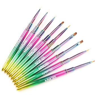 BQAN Colorful Nail Brush Gel Brush for Manicure Acrylic UV Gel Extension Pen for Nail Painting Brush Paint Εργαλεία ζωγραφικής