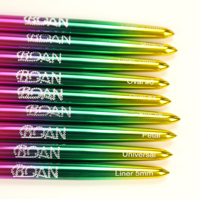 BQAN šarena četkica za nokte Gel četkica za manikuru Akrilna UV gel olovka za proširenje za lakiranje noktiju Kist za crtanje Alati za boje