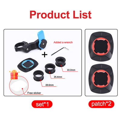 Nosač za telefon za MTB bicikl, skuter, motocikl, navigaciju, držač za bicikl, rotirajući za 360° za Xiaomi iPhone, sigurnosni nosač za bravu