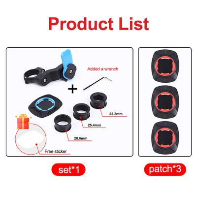 Nosač za telefon za MTB bicikl, skuter, motocikl, navigaciju, držač za bicikl, rotirajući za 360° za Xiaomi iPhone, sigurnosni nosač za bravu