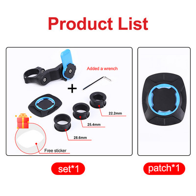 Nosač za telefon za MTB bicikl, skuter, motocikl, navigaciju, držač za bicikl, rotirajući za 360° za Xiaomi iPhone, sigurnosni nosač za bravu