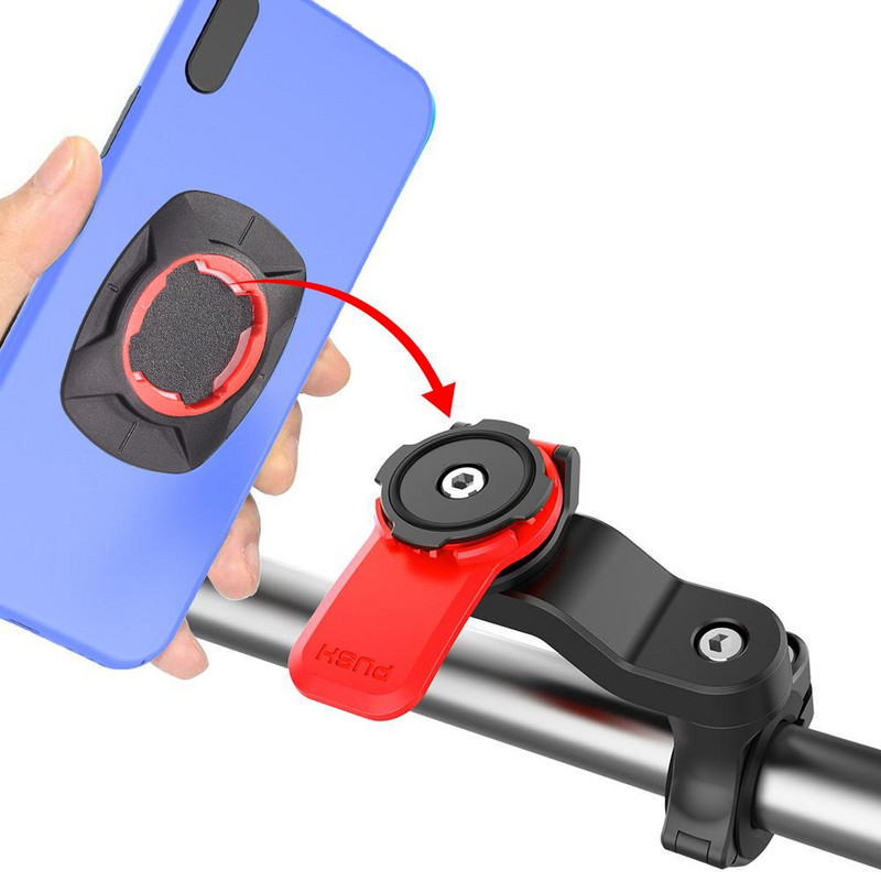 Nosač za telefon za MTB bicikl, skuter, motocikl, navigaciju, držač za bicikl, rotirajući za 360° za Xiaomi iPhone, sigurnosni nosač za bravu