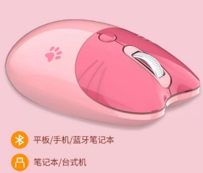 2.4G bežični optički miš Slatka mačka Crtić Mute Računalni miš Ergonomski mini 3D uredski miš za djevojčicu Poklon PC prijenosno računalo