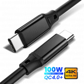 Cablu USB 3.2 tip C la USB C Gen2 PD 100W USB-C la USB C Cablu de încărcare Cablu de nailon Cablu pentru Samsung S9 S8 Macbook Pro