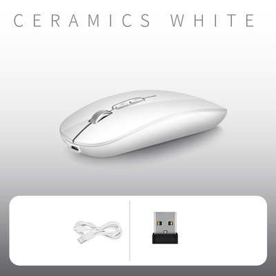 Mouse fără fir reîncărcabil, ergonomic, portabil, silențios, mouse 2.4G, pentru laptop, Android, Windows Mac
