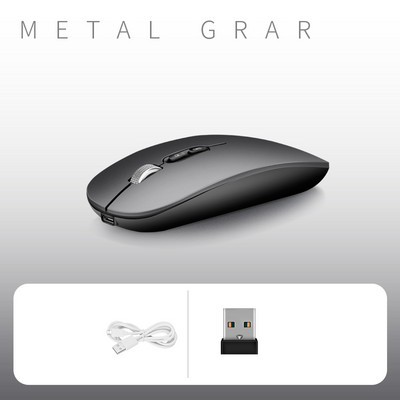 Mouse fără fir reîncărcabil, ergonomic, portabil, silențios, mouse 2.4G, pentru laptop, Android, Windows Mac