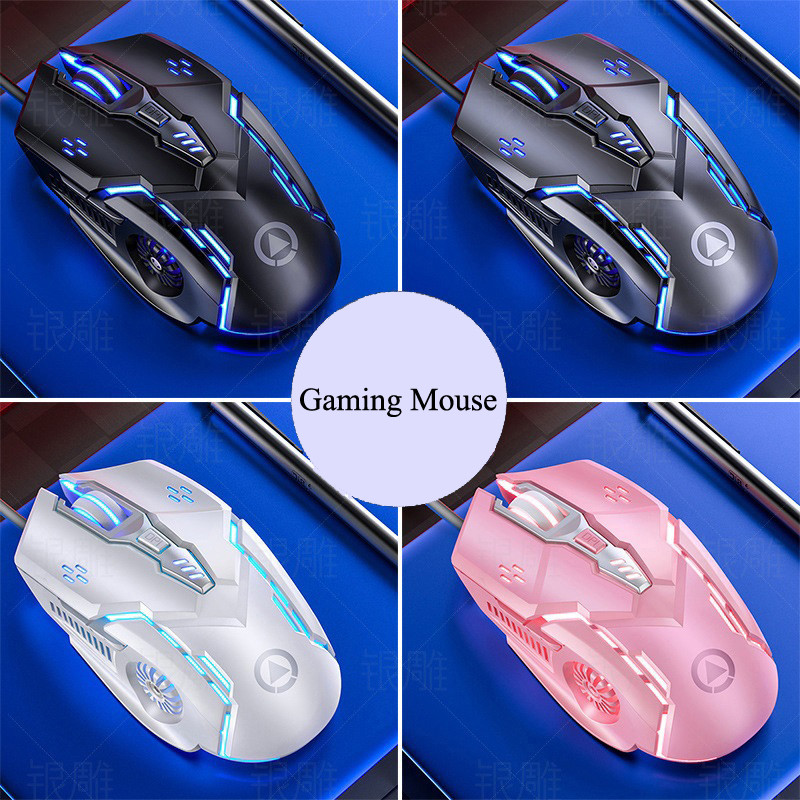 2021 legújabb G5 3200DPI játékegér 7 színű RGB lélegző LED lámpa notebook laptophoz/PC RGB háttérvilágítású univerzális USB vezetékes egér