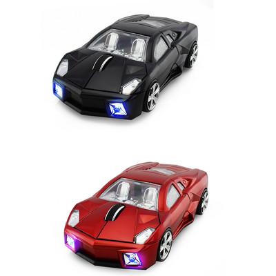 Vezeték nélküli egér 3D Sport Car Shape optikai számítógép Mause 2.4Ghz 1600DPI mini autós egerek USB vevővel laptop PC asztali számítógéphez