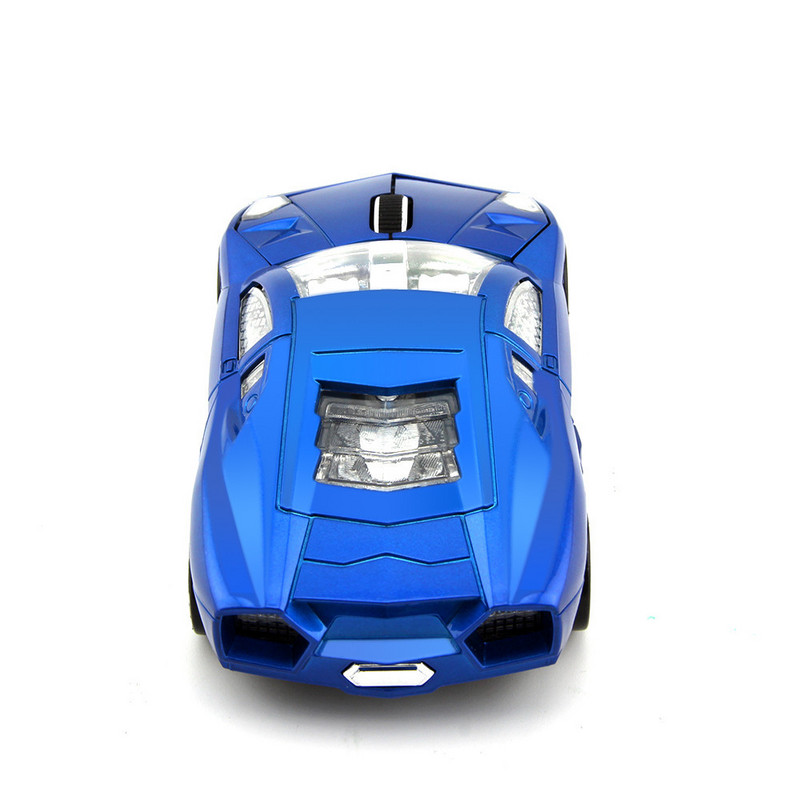 Vezeték nélküli egér 3D Sport Car Shape optikai számítógép Mause 2.4Ghz 1600DPI mini autós egerek USB vevővel laptop PC asztali számítógéphez