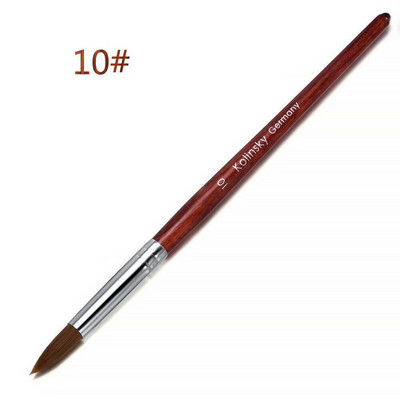 Profesionalus grynas Kolinsky plaukų akrilinis nagų šepetėlis pedikiūro apvalios formos šepetys su rožiniu skystu putojančiu blizgučiu rankų manikiūrui