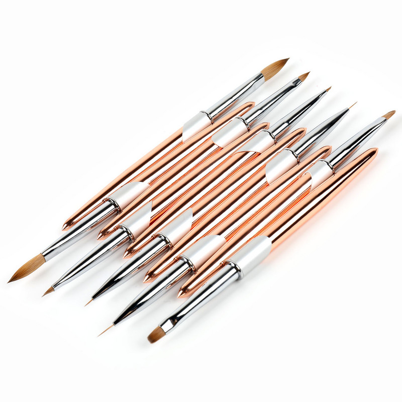 BQAN New Rose Gold körömkefe körömdíszítő ecset vonal festő ecsetek akril vékony bélés rajztoll UV gél ecset manikűr eszközök