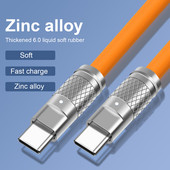 C-tüüpi vedel silikoon Bold USB-kaabel kiirlaadimine Xiaomi Huawei 120W USB-laadimiskaabli jaoks Paks tugev andmejuhe