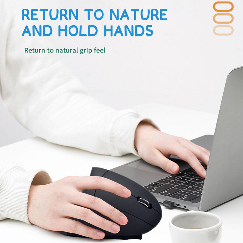 Ergonomiska vertikālā pele 2.4G bezvadu datorspēļu peles USB optiskā DPI pele labā kreisā roka klēpjdatora galddatoram Y0R5