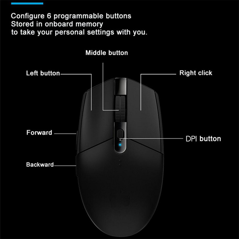 Prijenosni ultra lagani G304 računalni bežični miš za igranje 12000 DPI Vrhunsko iskustvo igranja Ultra dugi vijek trajanja baterije miš