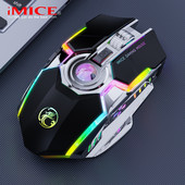 RGB bežični miš Gaming miš Gamer Računalni miš Tihi punjivi USB Mause 7 tipki Miševi s LED pozadinskim osvjetljenjem za PC Laptop igre