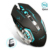 Bežični miš s USB punjivim RGB mišem za računalo Laptop PC Macbook Bluetooth igraći miš Gamer 2.4GHz 1600DPI