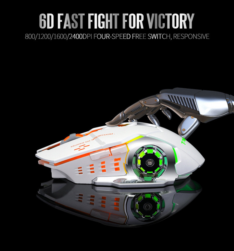 Belaidė pelė su USB įkraunama RGB pelė kompiuteriui nešiojamam kompiuteriui Macbook Bluetooth žaidimų pelė Gamer 2.4GHz 1600DPI