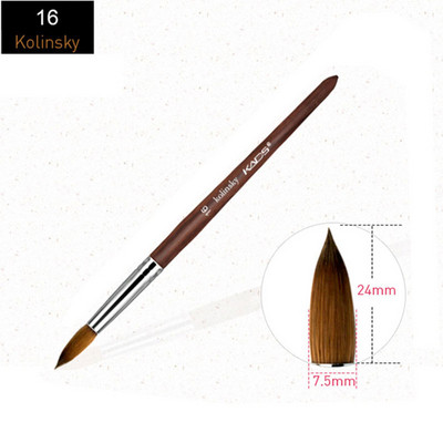 Perie acrilice pentru unghii Kolinsky Sable UV Gel pentru unghii Perie pentru unghii, pictură cu cristale, desen sculptat, pix punctat, perii pentru design de unghii DIY